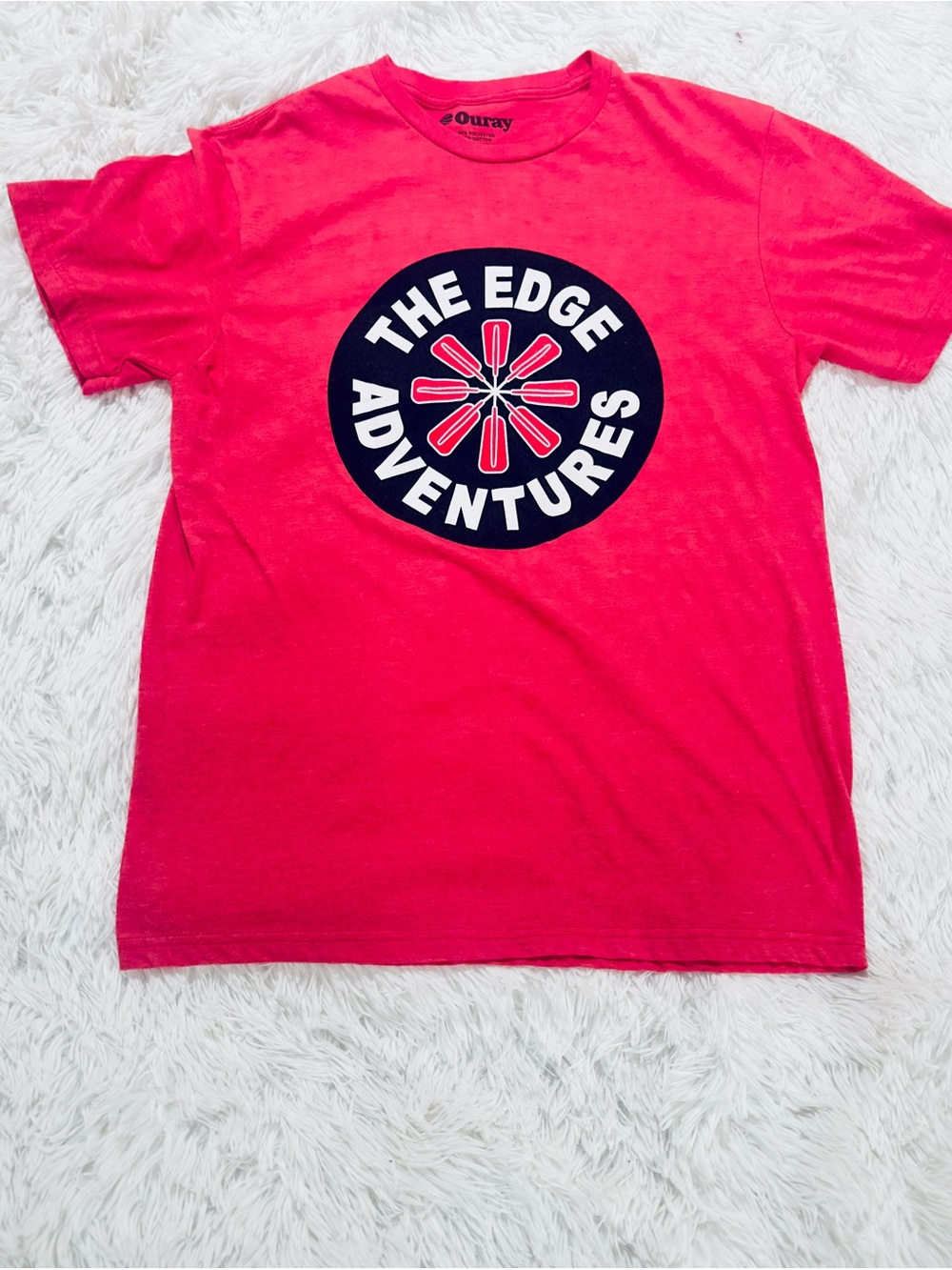 Ouray Men’s Red The Edge Adventures' Short Sleeve Graphic Tee